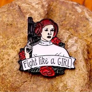 3/$25 Star Wars Disney Princess Leia “Fight Like A Girl” pin